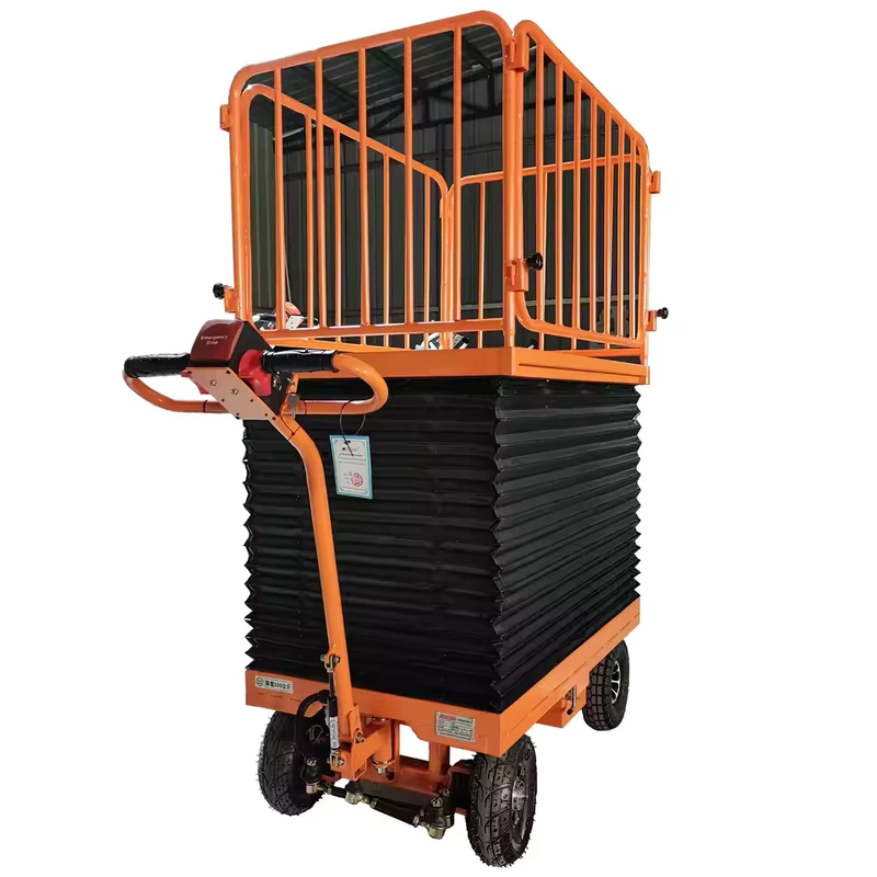 Electric Motorized Hand Carts Trolleys Heavy Duty Platform Carts Electric Lifting Trolley