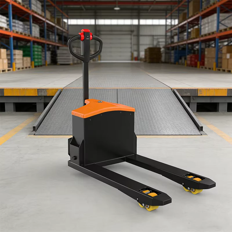 Electric Pallet Truck 2 Ton Electric Hydraulic Forklift Electromagnetic Brake Anti slip Cold Storage Dock Handling Truck