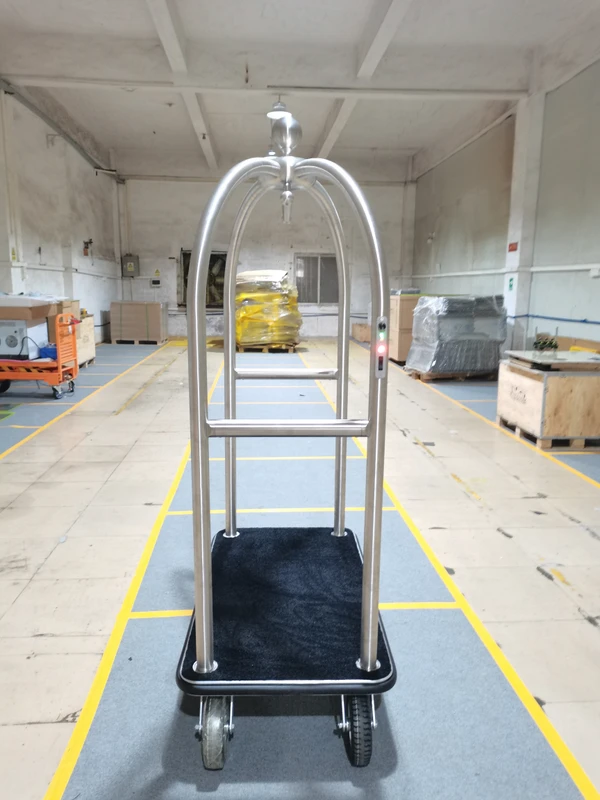 Electric Plastic Hotel Service Cart with Laundry Basket for Room Service Housekeeping Hospital Use (300KG Capacity)