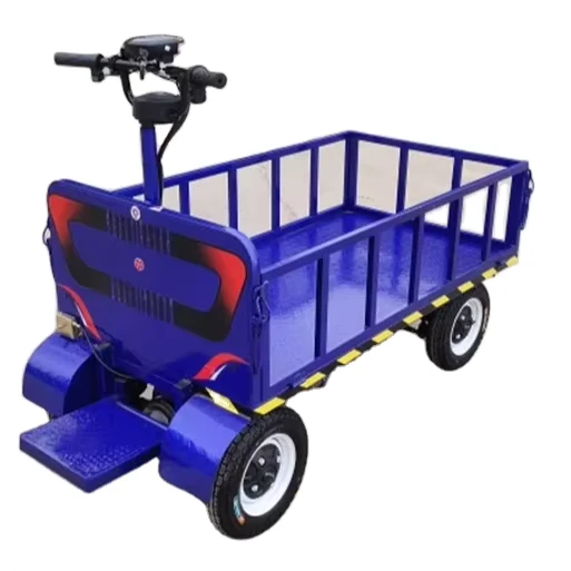 Electric Platform Trolley Carts Farm Electric Hand Truck Trolley With Battery
