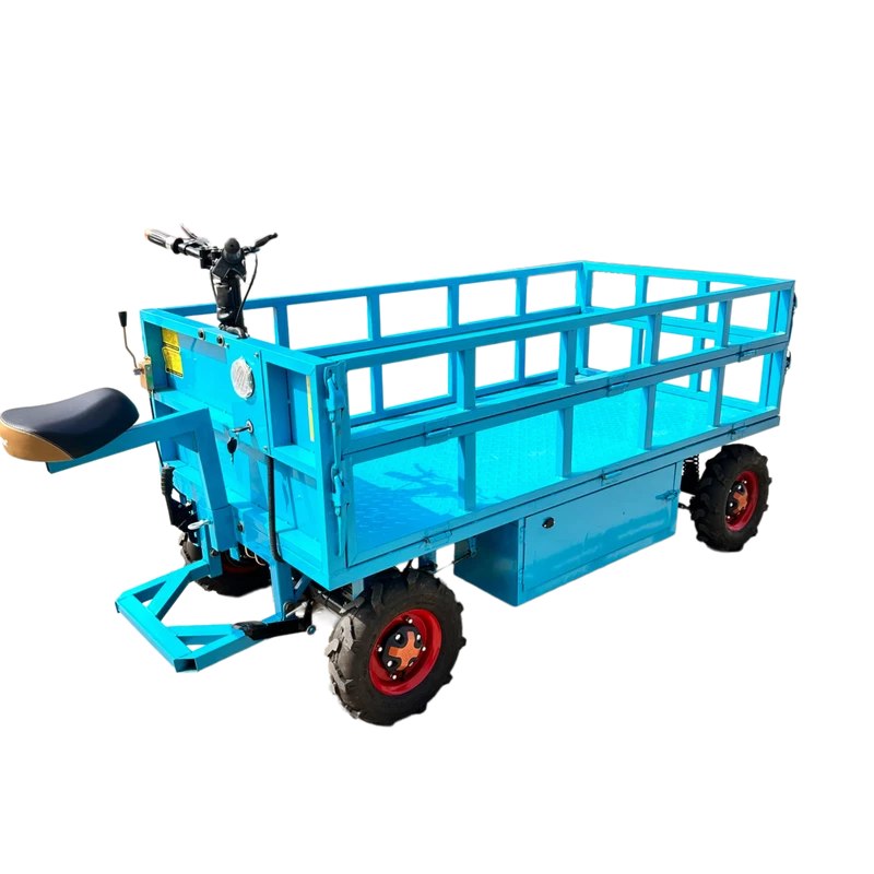 Electric Platform Trolley Hand Cart Battery Operated Core Motor 220V Building Material Shopping Log Material Handling Equipment