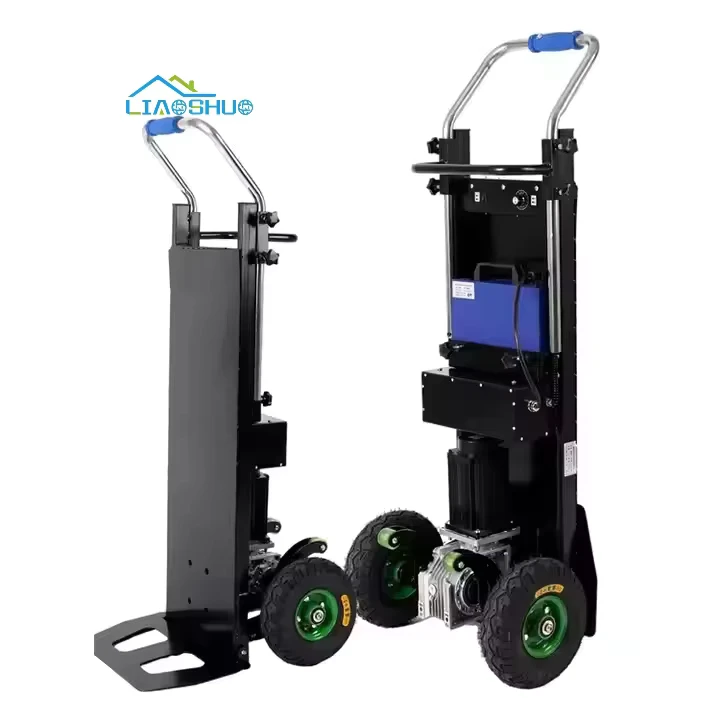 Electric Portable Two Wheel Foldable Heavy Duty Stair Climber Hand Truck Trolly Lifting Trolley Carry Heavy Goods Upstairs