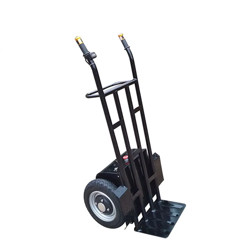 Electric Power Cart 20Ah Battery 550w Motor 300kg Load Capacity Steel Hand Trolley 0-6km/h