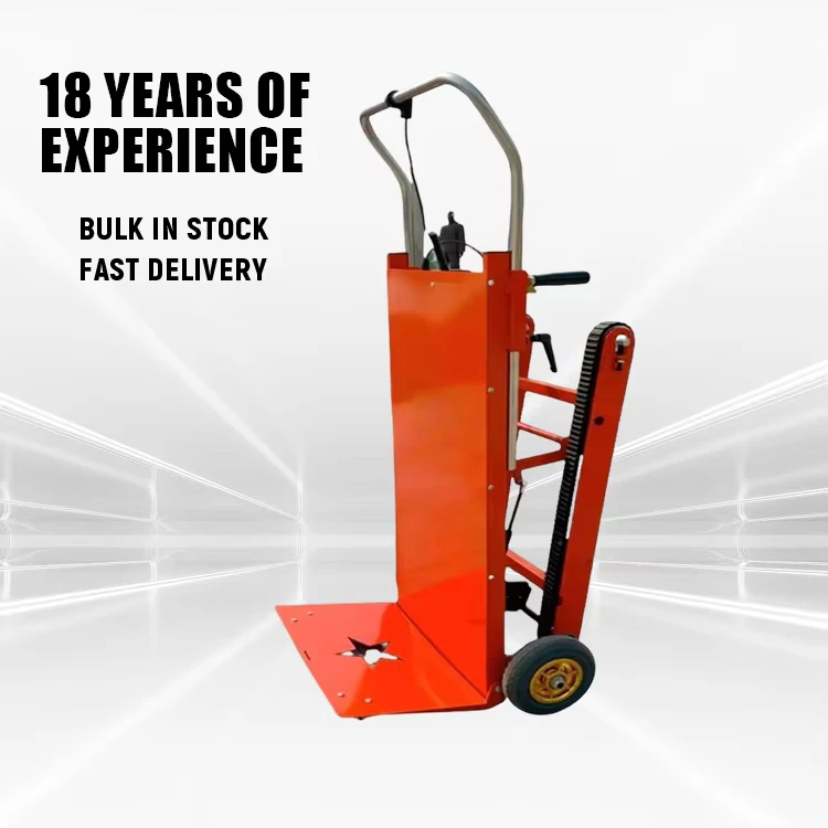 Electric Powered Foldable Luggage Trolley Crawler Forklift Stair Climbing Cart for Moving Heavy Goods Storage Platform