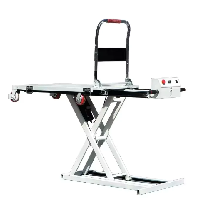 Electric Scissor Lift Trolley 300kg Portable Hydraulic Warehouse Restaurant Loading Unloading Platform