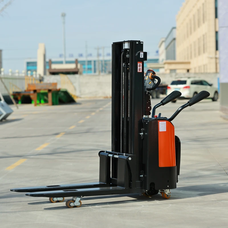 Electric Stacker Forklift Manual Walking Electric Lifting for Small Warehouse