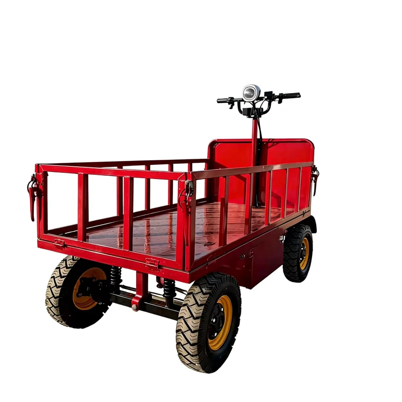 Electric Stainless Steel Foldable Flatbed Cart Four wheel Handcart Platform Structure OEM Customizable Food Cart Street Vending