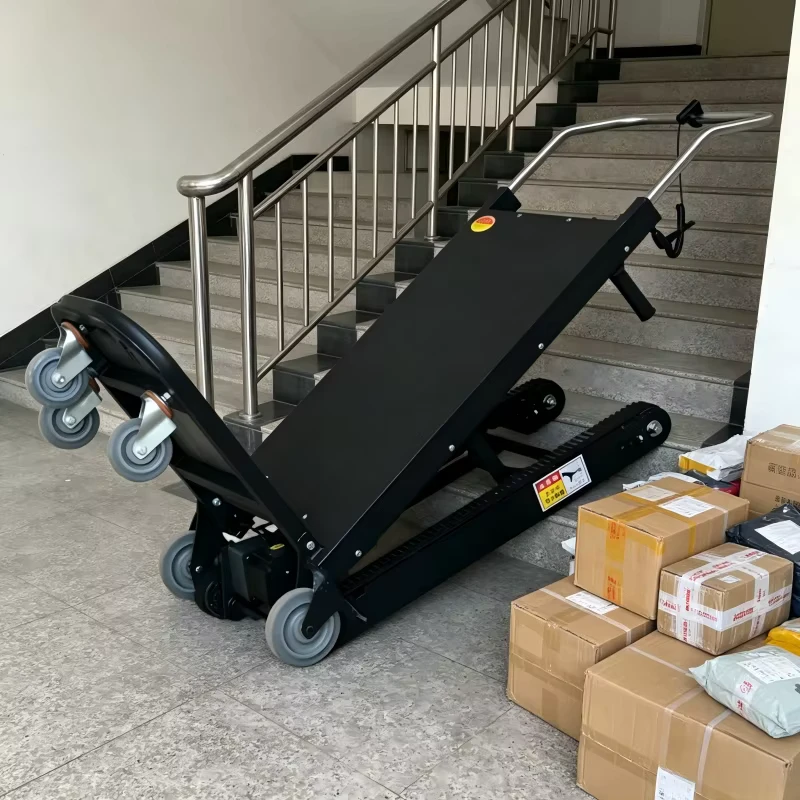 Electric Stair Climber Four Wheel Platform Steel Trolley 300kg Load Capacity Industrial Tools Furniture Moving OEM Storage