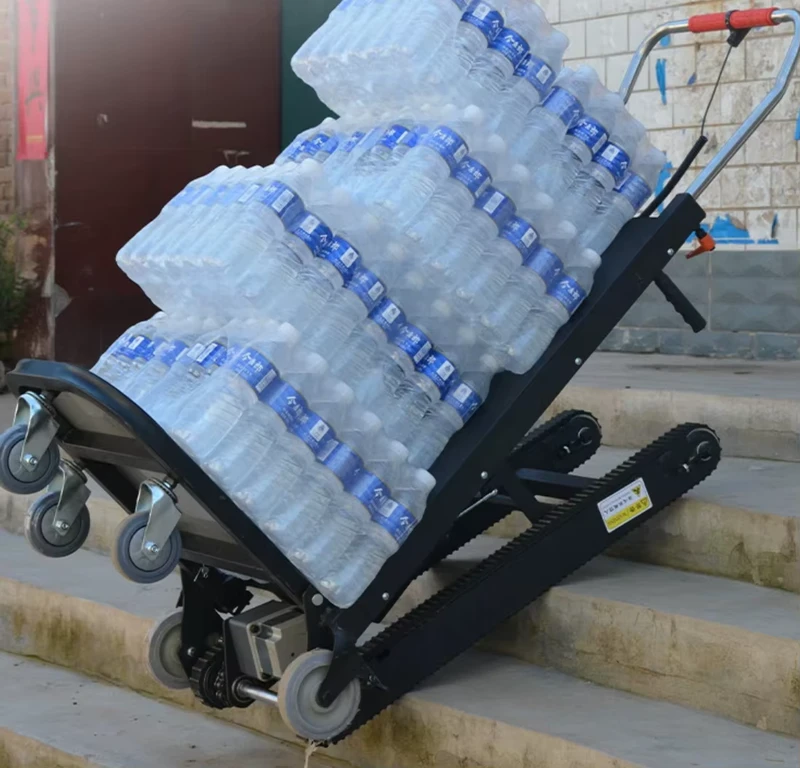 Electric Stair Climbing Dolly Trolley 500W 300-400kg Load Hand Truck OEM Shopping Cart
