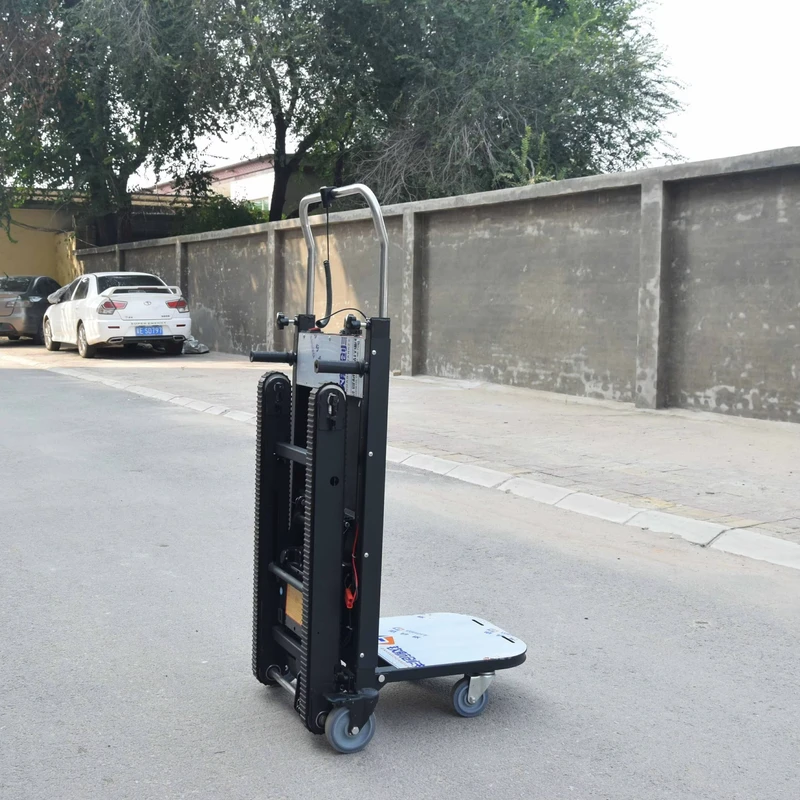 Electric Stair Climbing Hand Pull Trolley 400Kg Wheeled Steel Customized Platform Building Materials Handling Dolly Stair Climber