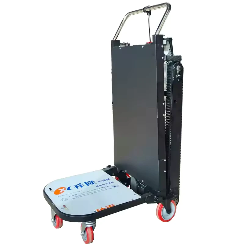 Electric Stair Climbing Machine Crawler Type Folding Steel Platform Lift Mobile Handling Tool Handcart