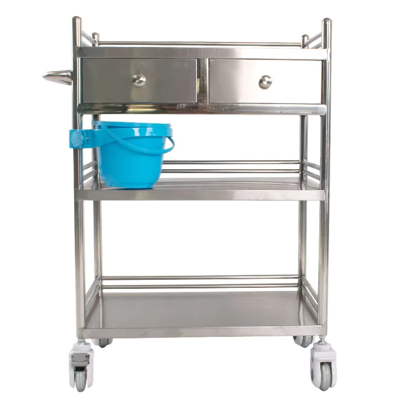 Electric Thickened Medical Trolley for Hospital Use Clinics Beauty Salons Stainless Steel Construction Modern Design