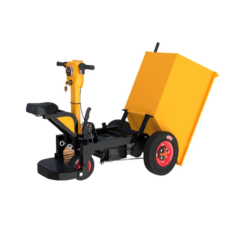 Electric Three Wheel Ash Truck Construction Site Concrete Trolley with Breeding Capabilities Small Pull Dump Hand Cart