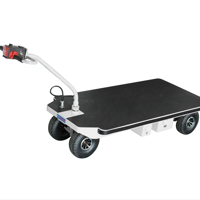 Electric Tow Trailer Trolley Motorized Garden Cart Foldable Stainless Steel 400W Motor for Home Industrial Use