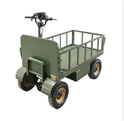Electric Transport Trolley Electric Four wheel Flat Car Ride the Electric Flatbed Backwards