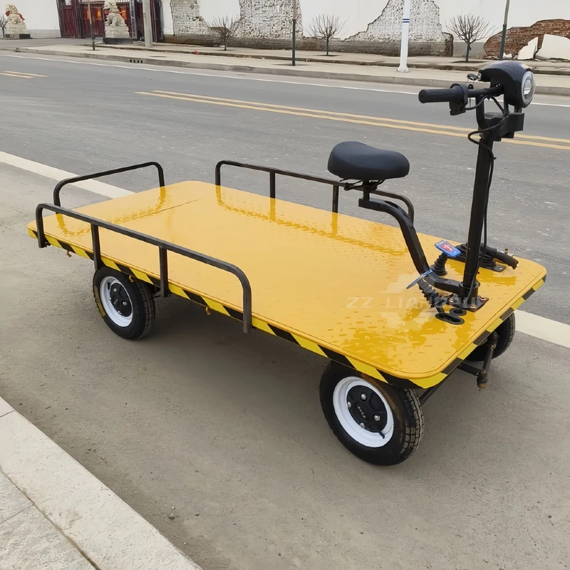 Electric Trolley Flatbed 4 Wheel Hand Carts & Trolleys For Farm