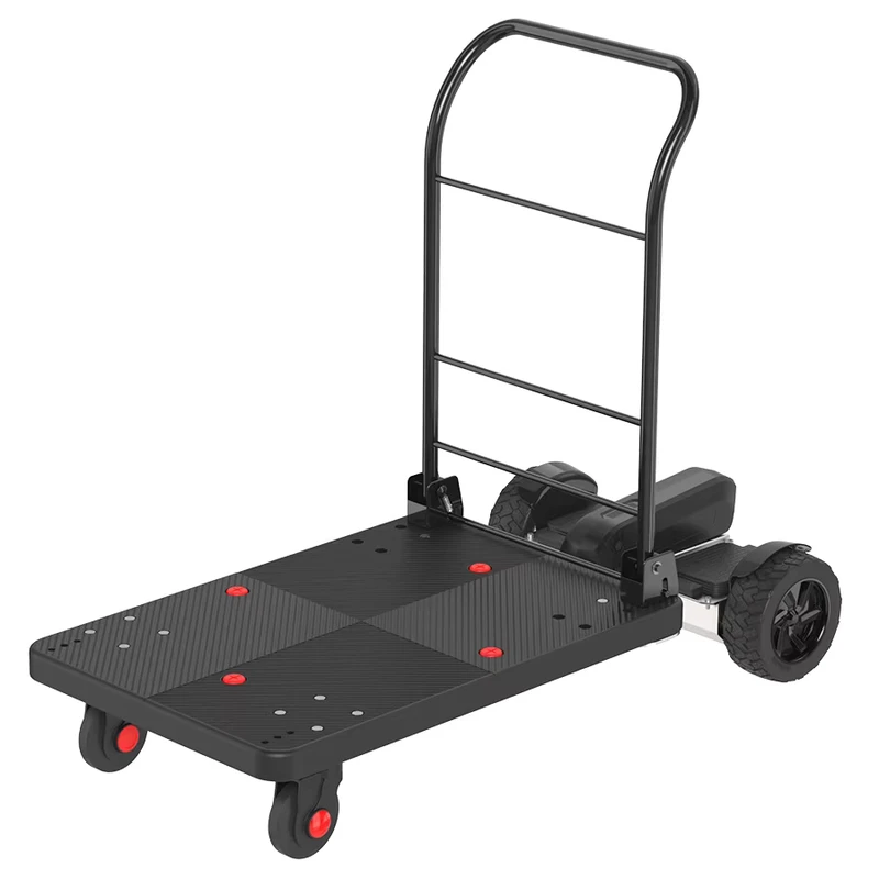 Electric Trolley Flatbed Logistics Picking Truck Turnover Folding Trolley Self Balancing Scooter Hand Cart