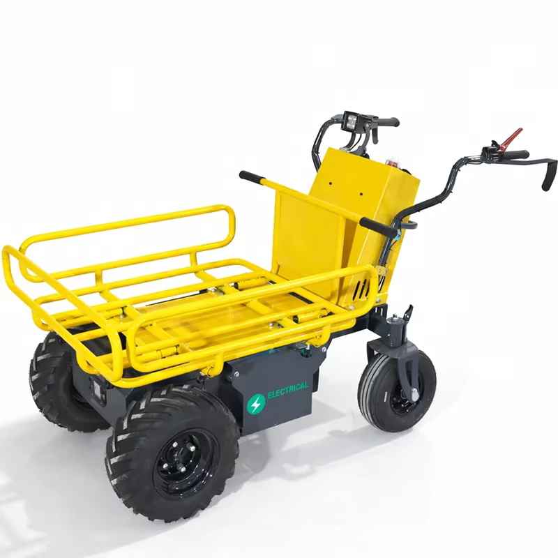Electric Utility Transport Dumper and Powered Cart for Material Moving