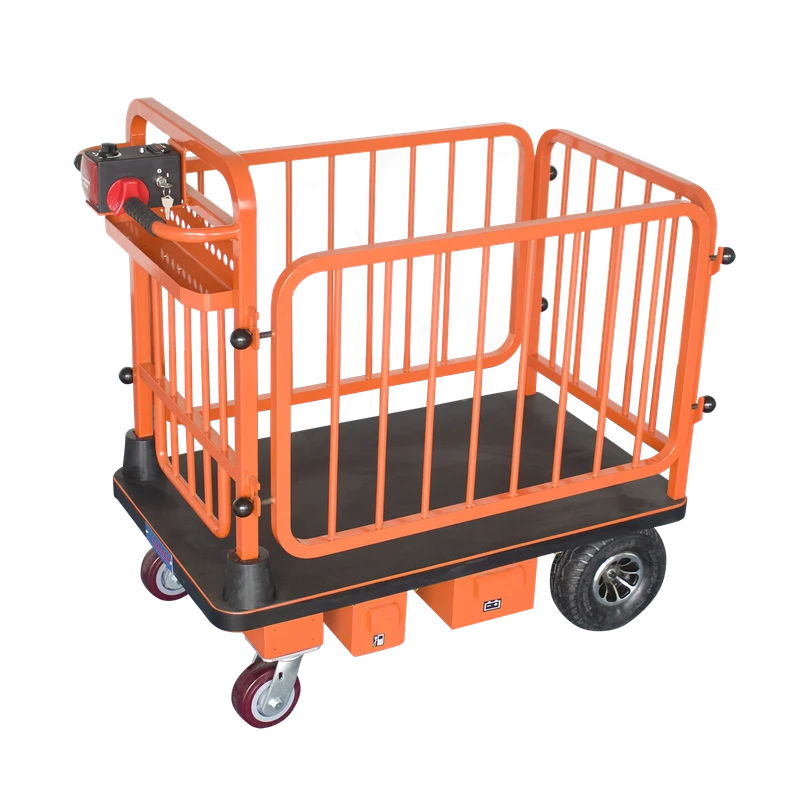 Electric Vegetable Trolley Steel Frame Rolling Design Hand Trolley for Market Kitchen and Grocery Use