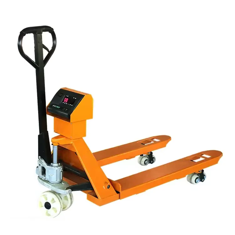 Electronic Pallet Jack Weighing Scales Manual Forklift Weighing Scales with Manual Pallet Truck Hand Actuated Lift Drive