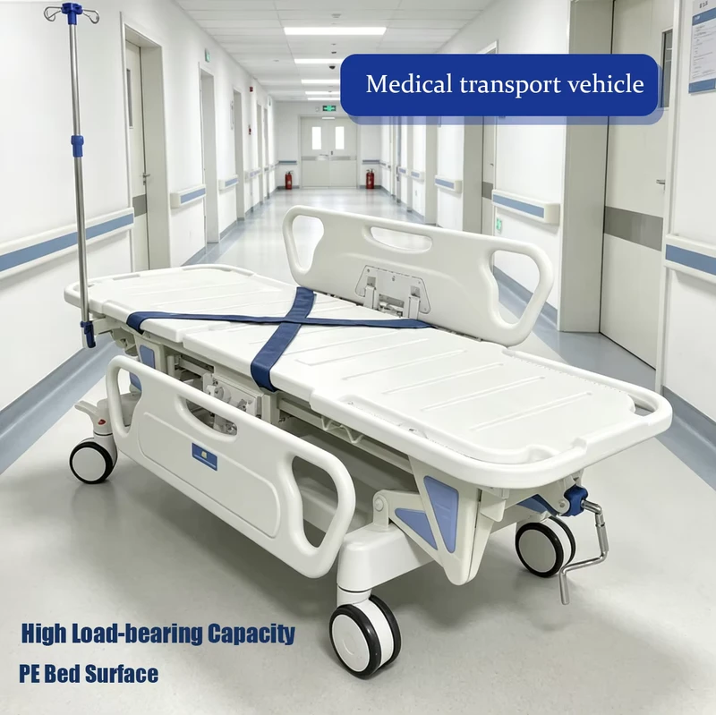 Emergency Transfer Cart Stainless Steel Frame Ergonomic Layout Shock Absorbing Base Custom Built for Emergency Patient Delivery
