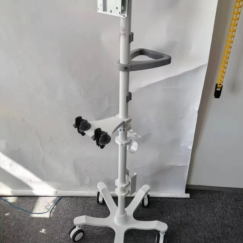 Endoscope Trolley for Disposable Endoscope System Universal for ENT GI Pulmonary Procedures Aluminum Construction Easy Move
