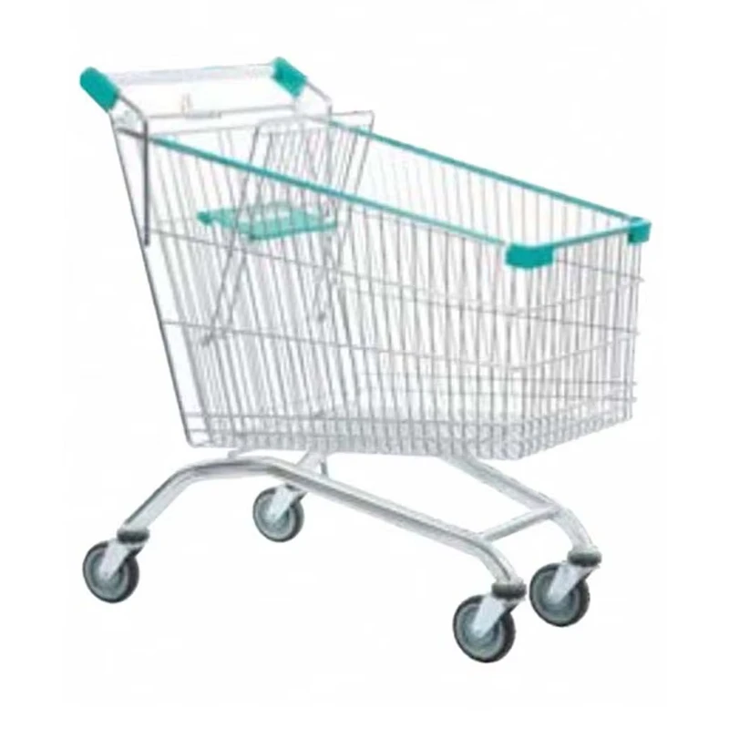 European Supermarket Quality 110L Hand Trolley Convenient Folding Shopping Cart