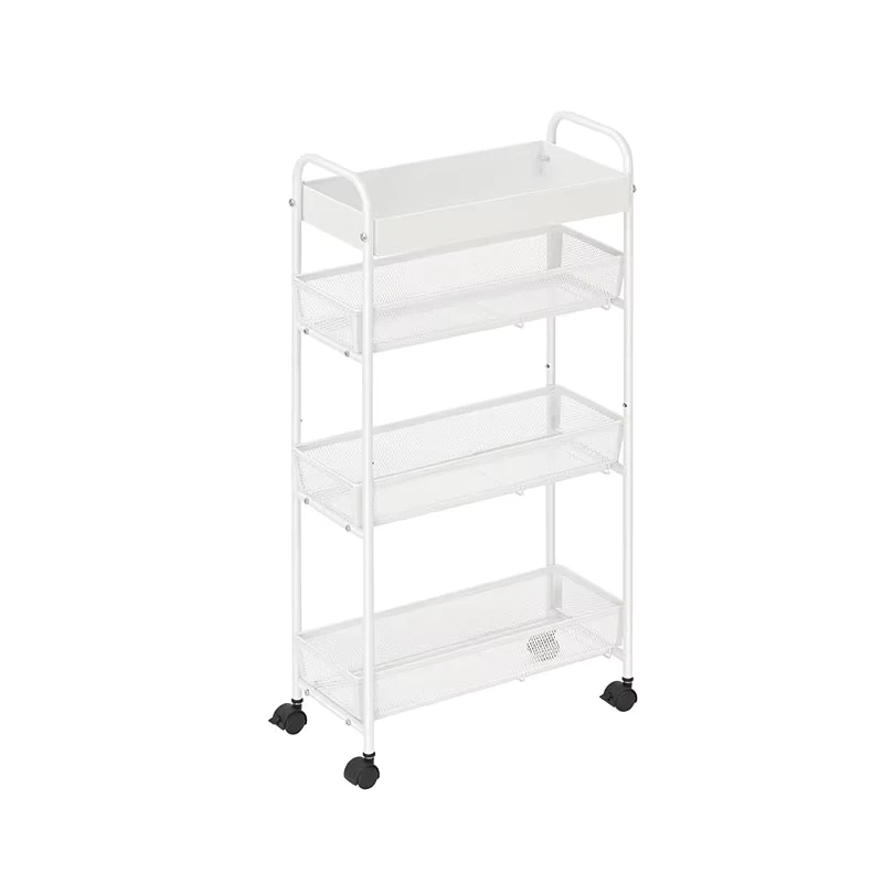 Ex factory Price Narrow Storage Cart Ultra Home Utility Trolley Slim Rolling Storage Rack for Bathroom Kitchen Living Room
