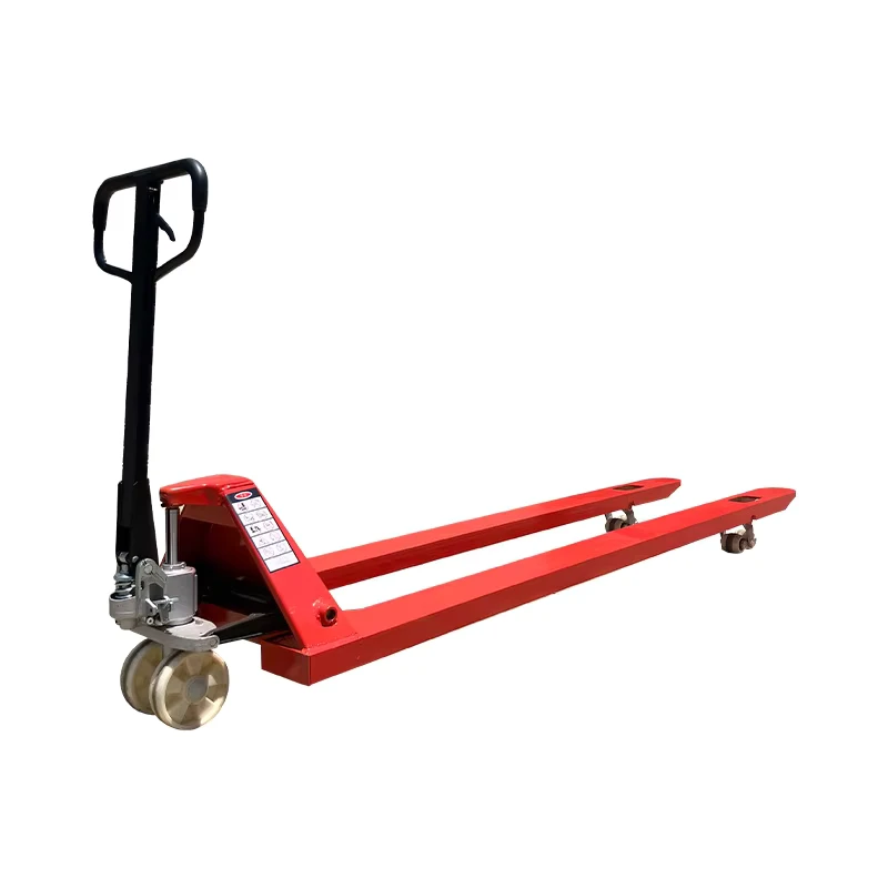 Extended Version Manual Hydraulic Hand Pallet Truck Hand Pushed Pallet Truck Nylon Wheel Manual Forklift