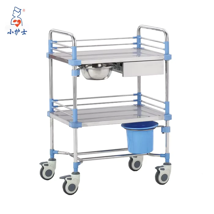 F 17 Hospital Treatment Trolley Hand Nursing Cart Medical Dressing Trolley