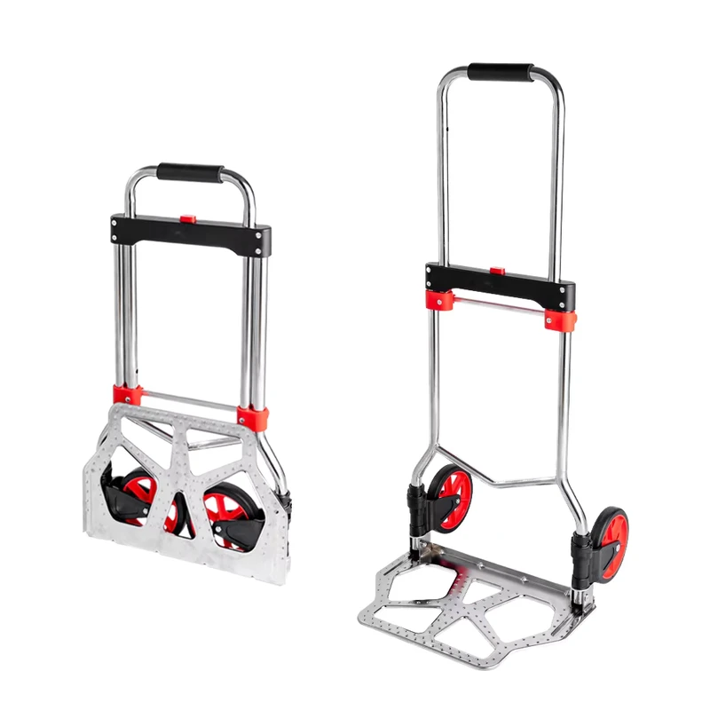 FELLCO HT 109B Industrial Four wheel Platform Foldable Stainless Steel Powder Coated 3 Year Warranty Pull Cart Hand Trolley