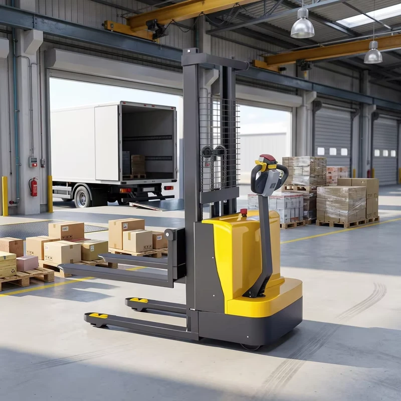 Factory 1.5ton 2ton Walkie Stacker Small Electric Stacker Manual Forklift Stacker for Sale