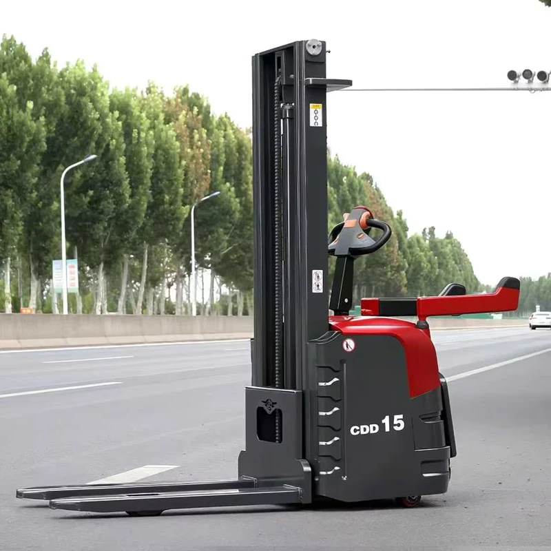Factory 1.5ton 2ton Walkie Stacker Small Electric Stacker Manual Forklift Stacker