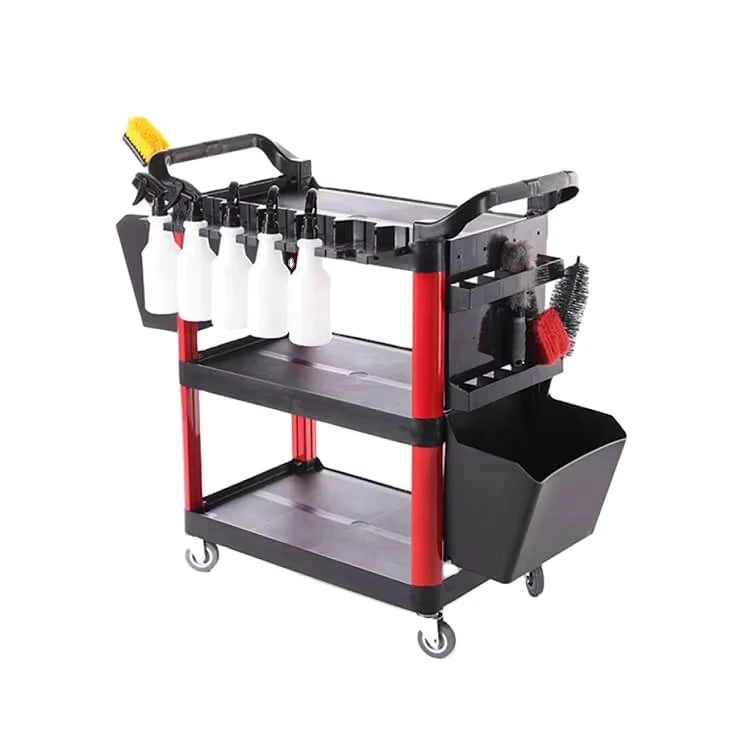 Factory Custom Cleaning Trolley Cart Tools Cart Trolleys Detailing Trolley Cart
