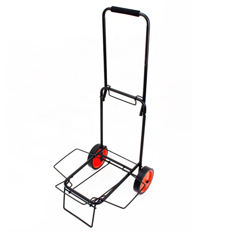 Factory Custom Design Metal Frame Shopping Luggage Transport Travel Folding Portable Hand Truck Trolley Cart