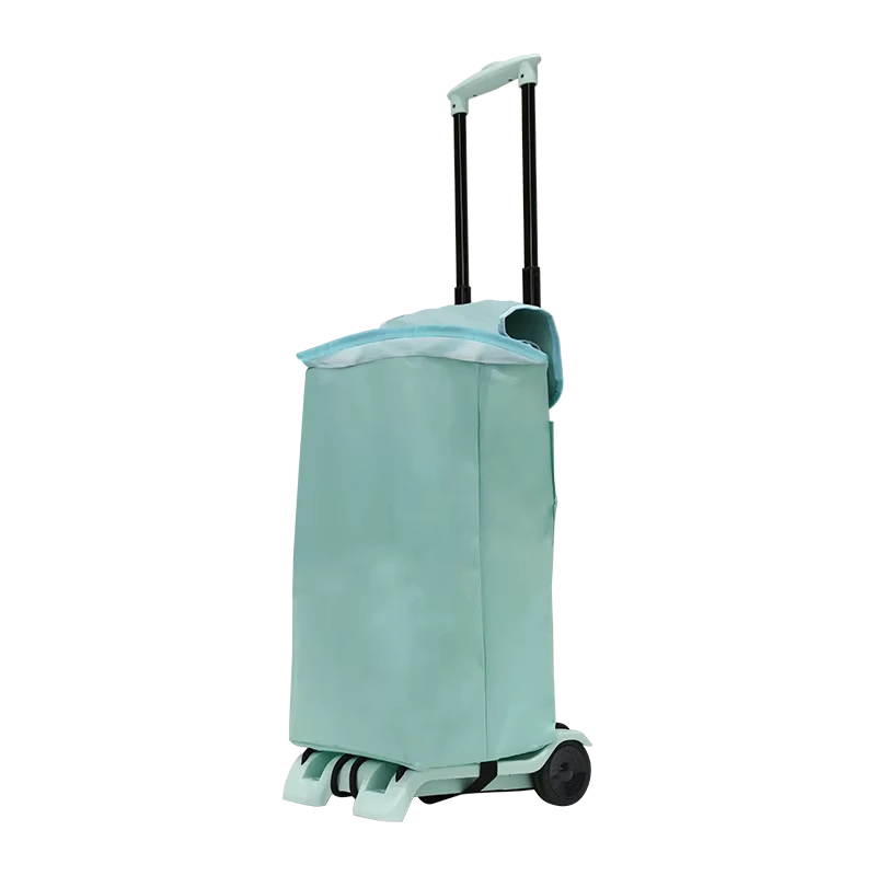 Factory Custom Light Green Small Personal Shopping Trolly Foldable Trolley Mini Shopping Cart