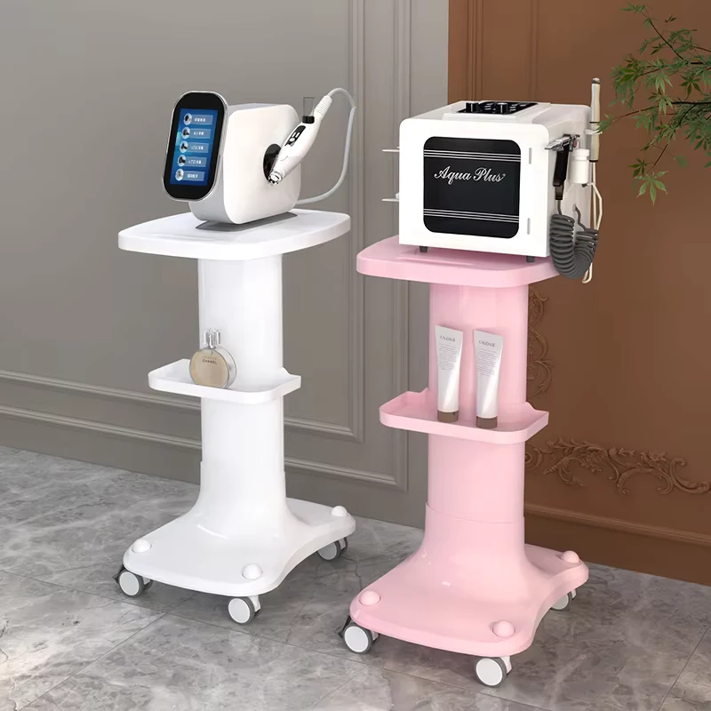Factory Custom Luxury Spa Salon Trolley Cart Facial Hand Cart Beauty Equipment Cart With Storage Basket