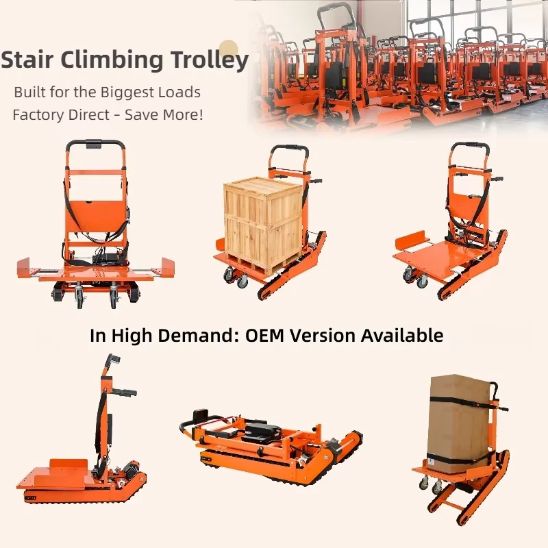 Factory Customized New Products 200 400KG Load Stair Climbing Robot Dolly Trolley Hand Carts
