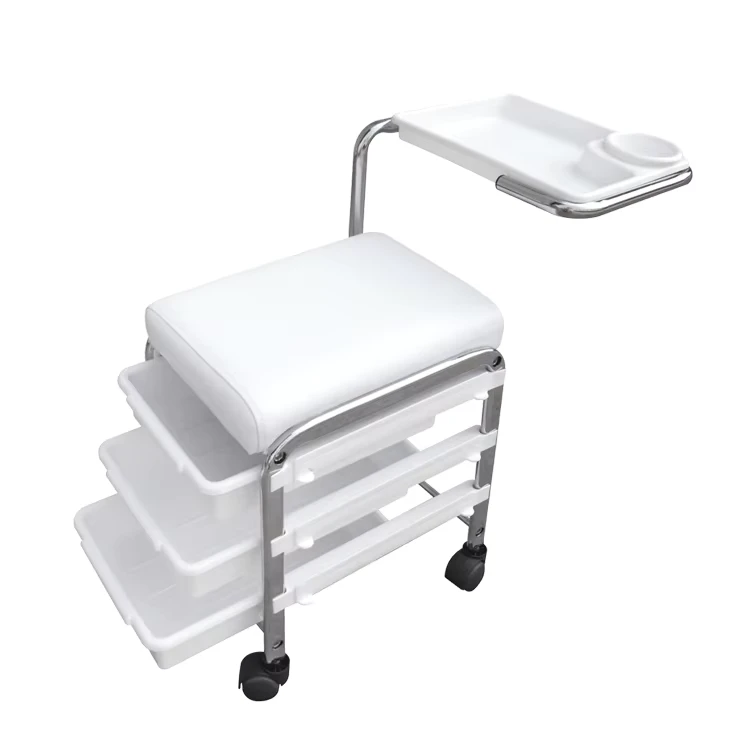 Factory Delivery Modern Synthetic Leather Beauty Salon Equipment Trolley with 3 Layers and Universal Wheels for Salon TS 4109