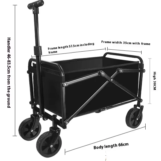 Factory Direct 5 Inch Mini Metal Hand Pulled Cart for Children for Camping Campsite Tow Truck & Outdoor Adventures