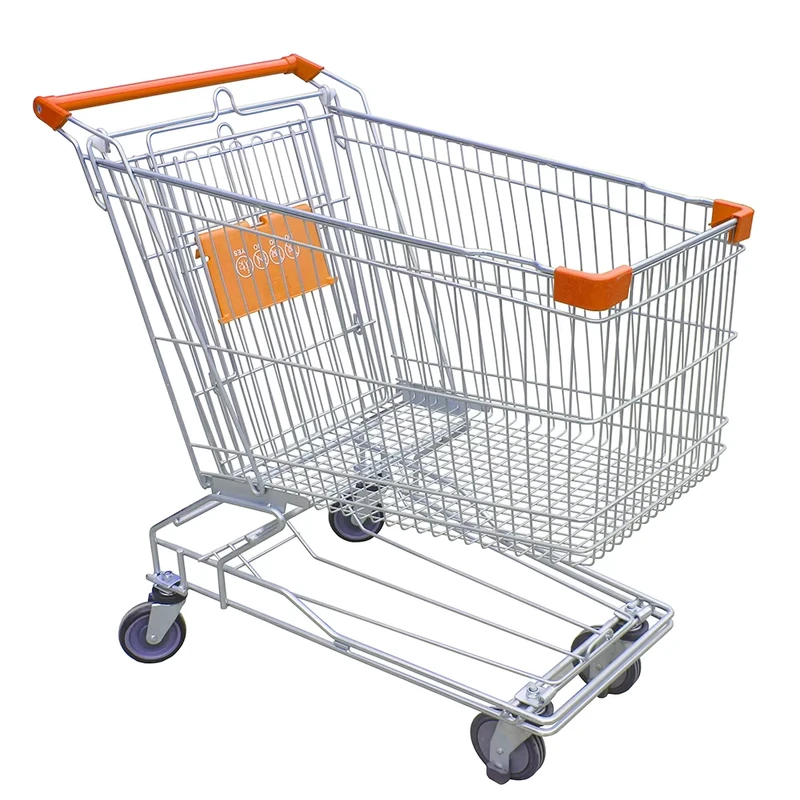 Factory Direct Asia Type Supermarket Shopping Trolly Cart