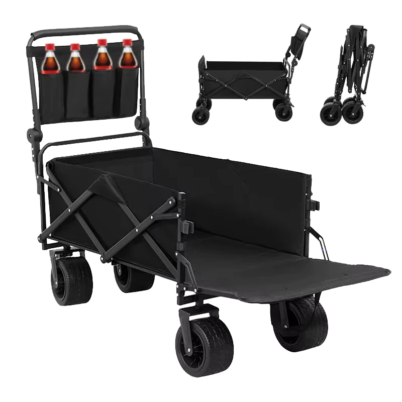 Factory Direct Camping Wagon Cart Lightweight Utility Garden Cart with Foldable Platform OEM Customizable