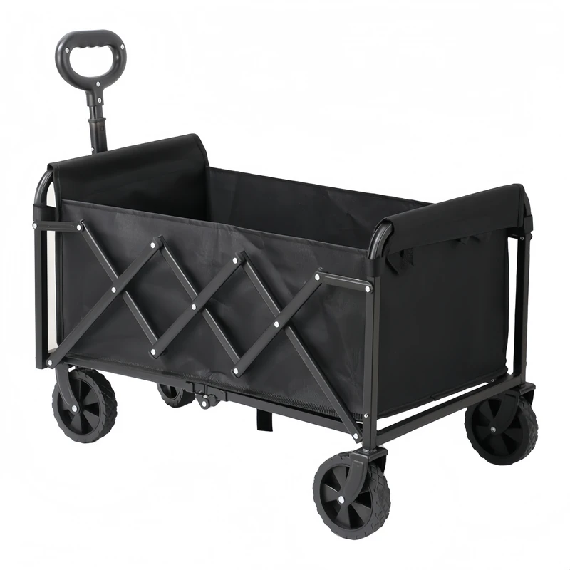 Factory Direct Custom Logo Camping Cart OEM Service Foldable Wagon for Outdoor Beach Heavy Duty Utility Trolley Bulk Order