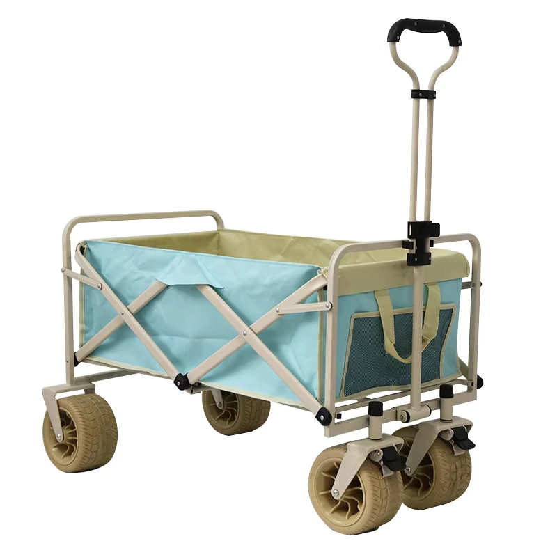 Factory Direct Heavy Duty Folding Camping Wagon Outdoor Collapsible Cart
