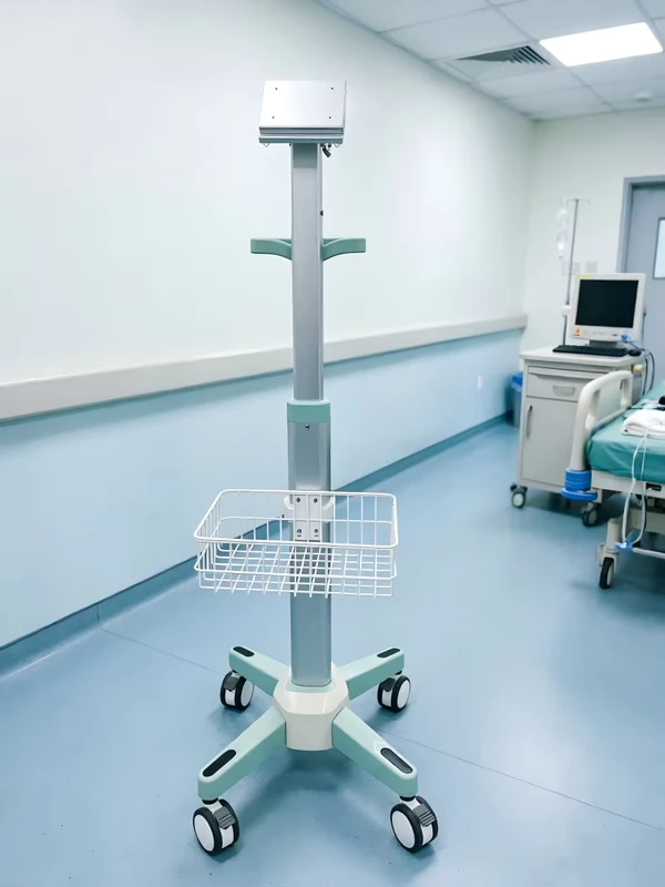 Factory Direct Hospital Furniture Tablet Cart Movable Trolley Medical Stand 100kg Load Capacity