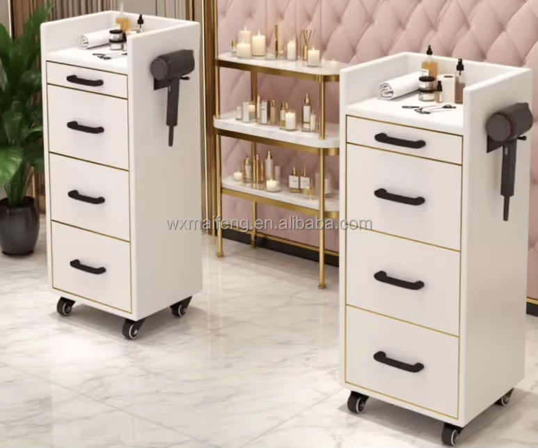 Factory Direct Mobile Storage Shelf With Wheels Storage Kitchen Bathroom Beauty Hair Salon Side Trolley