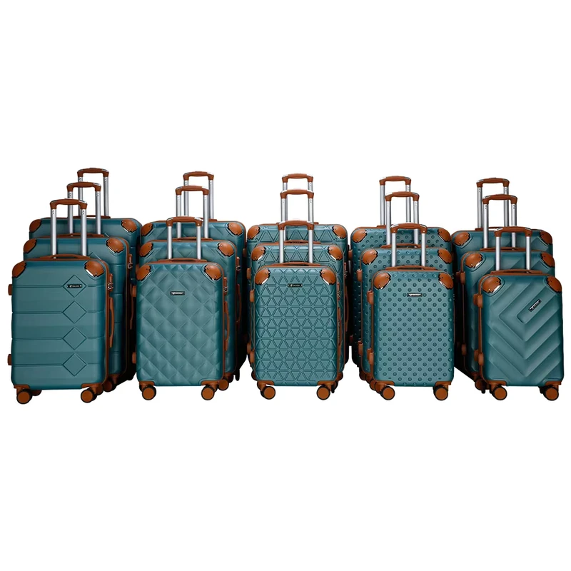 Factory Direct Sale 15 Pcs ABS Suitcases Sets Semi Finished Trolley Travel Bag SKD Luggage Sets