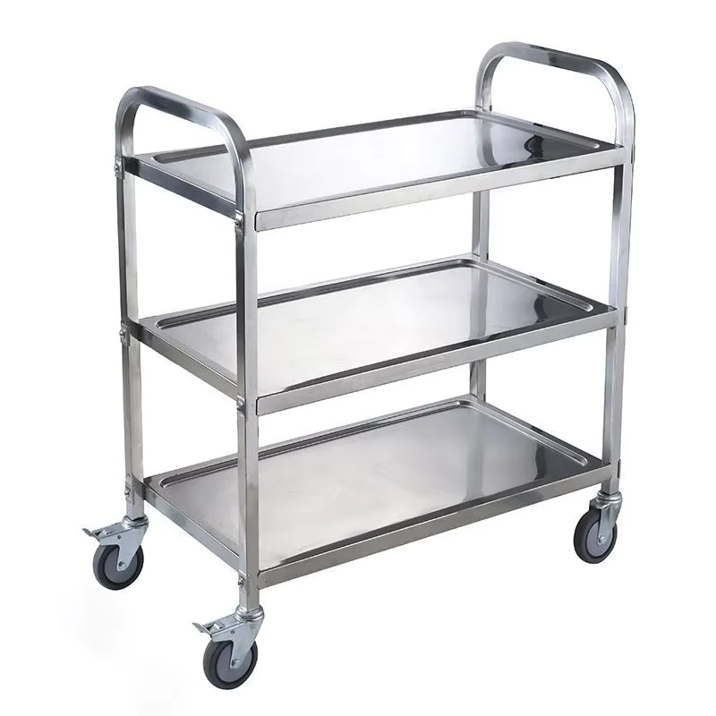 Factory Direct Sale Custom Hotel Restaurant Service Food Cart Stainless Steel Trolley and Carts