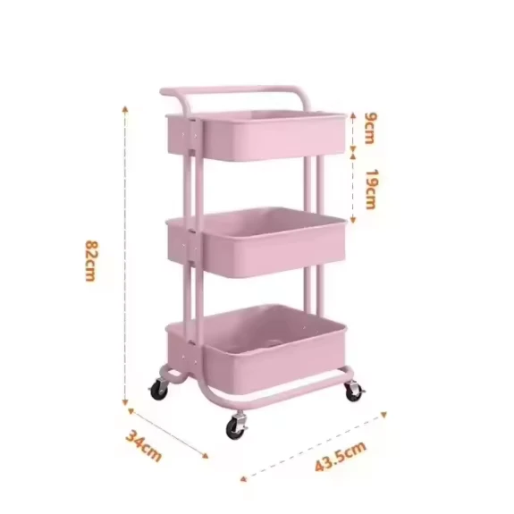 Factory Direct Sale Multifunctional Carbon Steel Cart Salon Furniture for Beauty Salons and Barber Shops