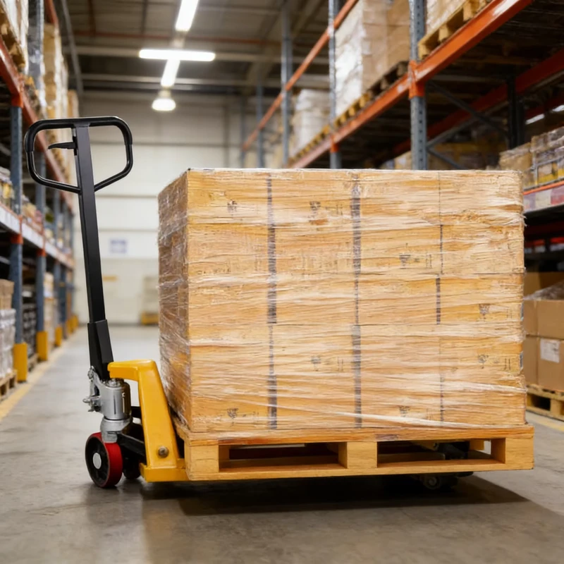 Factory Direct Sales 2 Tons Manual Powered Pallet Truck Scale Steel Super Long Mechanical Forklift Truck